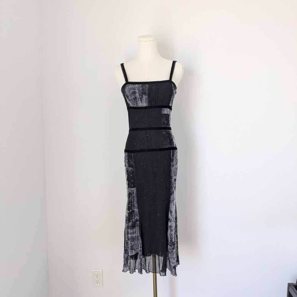 Sold059_Elegant Black Sleeveless Dress PTP 15